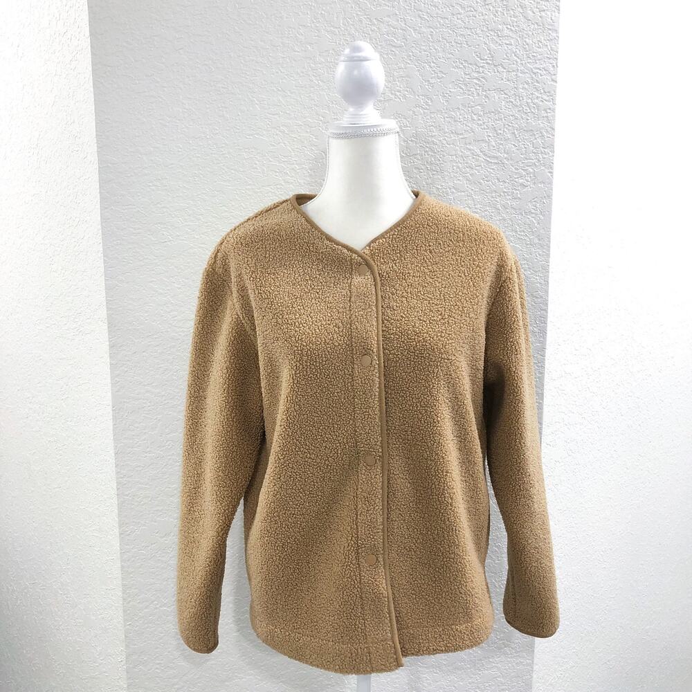 Joie Sherpa Teddy Oversized Cardigan Snap Jacket - Picture 2 of 9